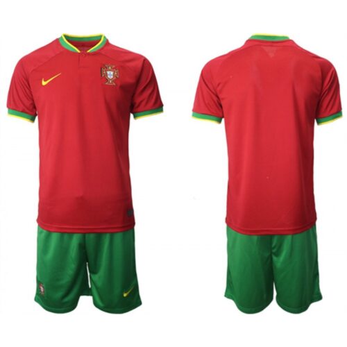686166ef15fff_1 Men's Portugal Blank Red Home Soccer Jersey Suit
