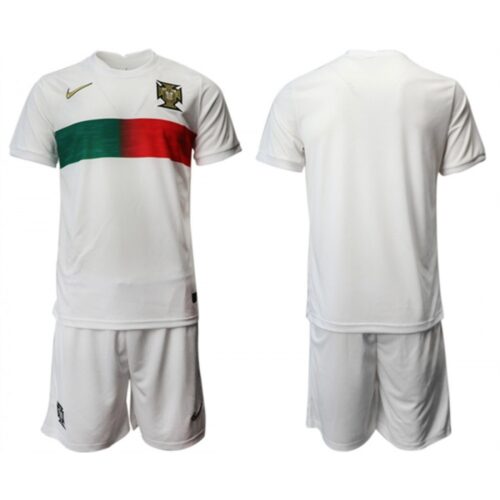 686166f1bec6a_1 Men's Portugal Blank White Away Soccer Jersey Suit 001
