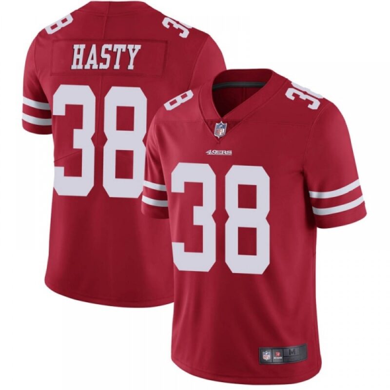686166f77e07d_1 Men's San Francisco 49ers #38 JaMycal Hasty Red Vapor Untouchable Limited Stitched Jersey