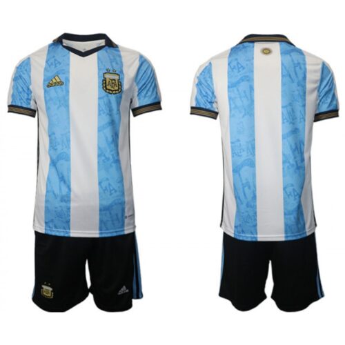 6861672734d08_1 Men's Argentina Blank White/Blue Home Soccer Jersey Suit