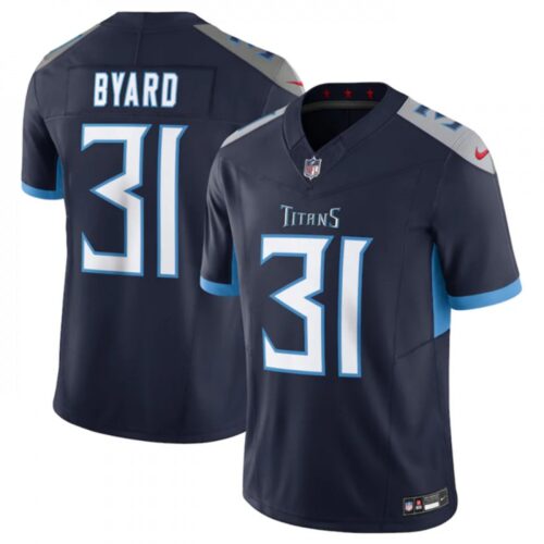 6861675956040_1 Men's Tennessee Titans #31 Kevin Byard Navy 2023 F.U.S.E Vapor Untouchable Stitched Jersey