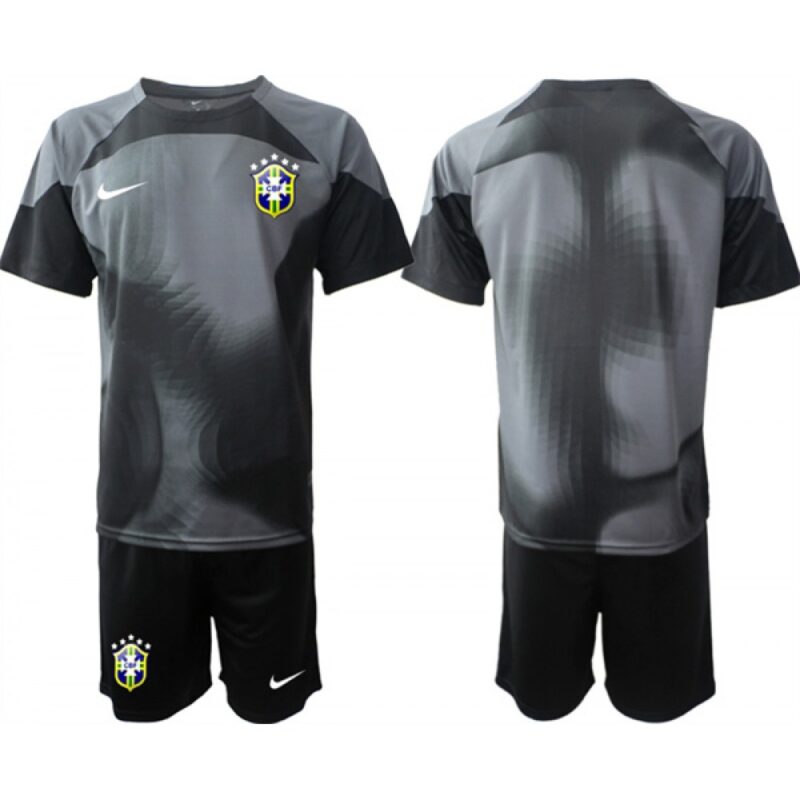 6861677260d70_1 Men's Brazil Black Goalkeeper 2022 FIFA World Cup Soccer Jersey Suit