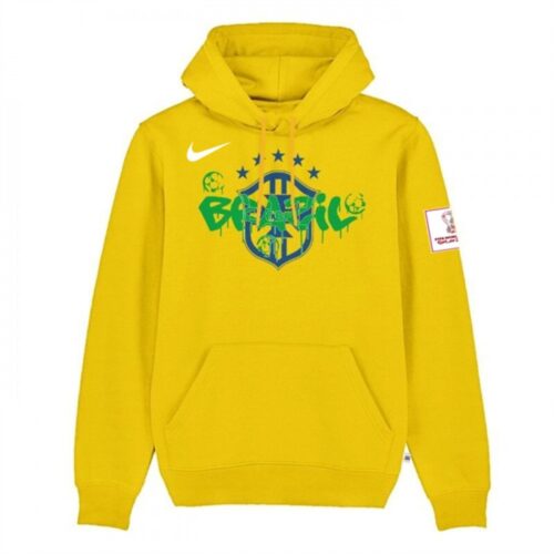 686167eabea74_1 Men's Brazil FIFA World Cup Soccer Yellow Hoodie 001