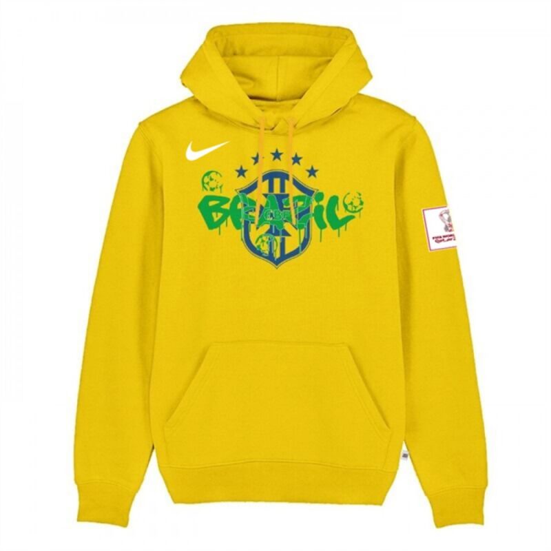 686167eabea74_1 Men's Brazil FIFA World Cup Soccer Yellow Hoodie 001