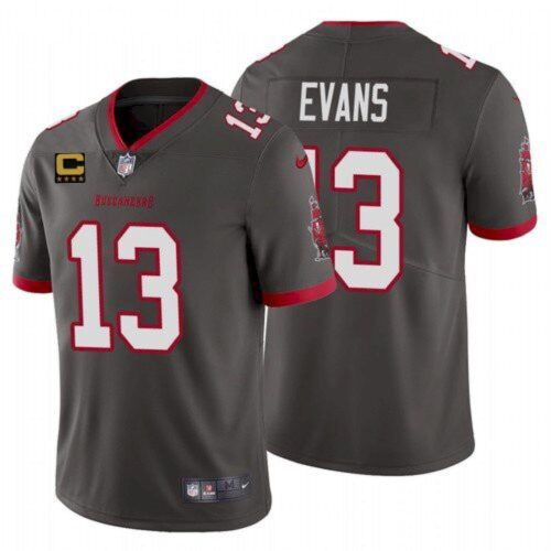 686167f78c904_1 Men's Tampa Bay Buccaneers #13 Mike Evans 2022 Grey With 4-star C Patch Vapor Untouchable Limited Stitched Jersey