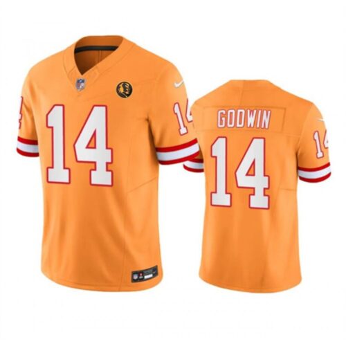 6861680f961a2_1 Men's Tampa Bay Buccaneers #14 Chris Godwin Orange 2023 F.U.S.E. Throwback With John Madden Patch Vapor Limited Stitched Football Jersey
