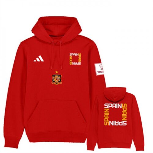 686168c68473c_1 Men's Spain FIFA World Cup Soccer Hoodie Red 002