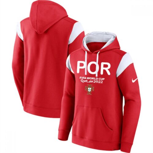 686168e443237_1 Men's Portugal Red 2022 FIFA World Cup Soccer Hoodie