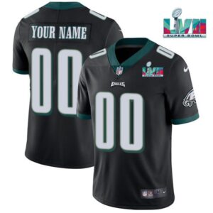 686168f143faa_1 Youth Philadelphia Eagles Active Player Custom Black Super Bowl LVII Patch Vapor Untouchable Limited Stitched Football Jersey