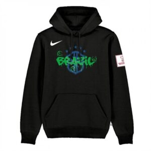 6861693011c18_1 Men's Brazil FIFA World Cup Soccer Hoodie Black