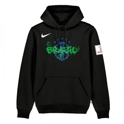 6861693011c18_1 Men's Brazil FIFA World Cup Soccer Hoodie Black
