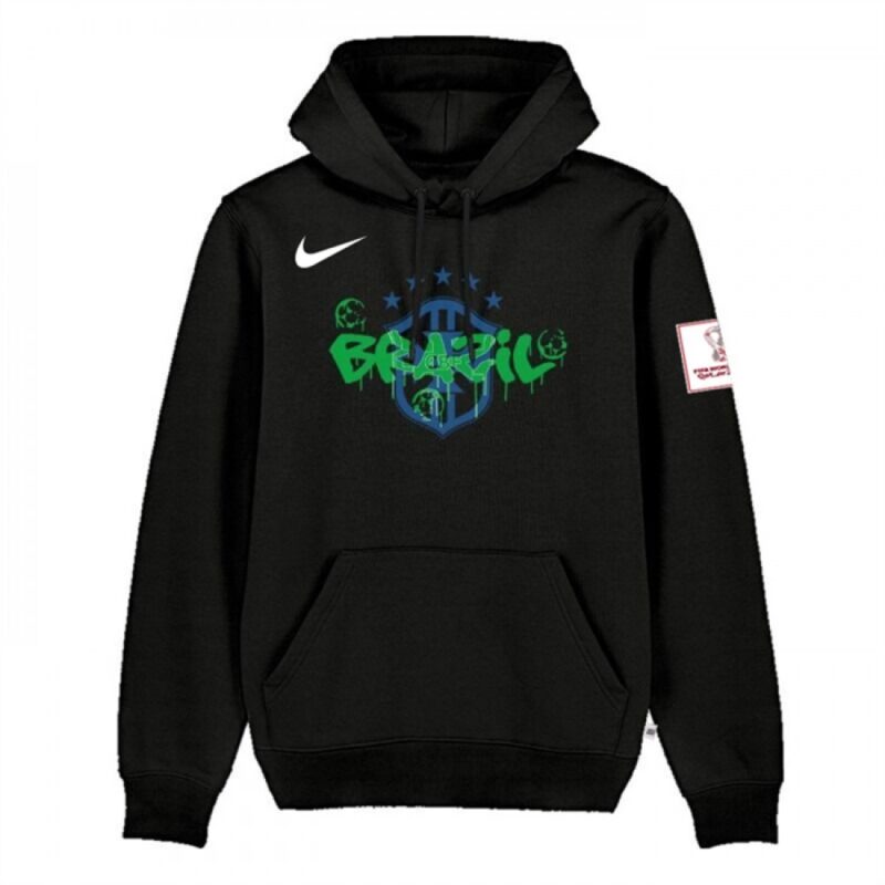 6861693011c18_1 Men's Brazil FIFA World Cup Soccer Hoodie Black