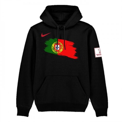 6861699363417_1 Men's Portugal Black 2022 FIFA World Cup Soccer Hoodie