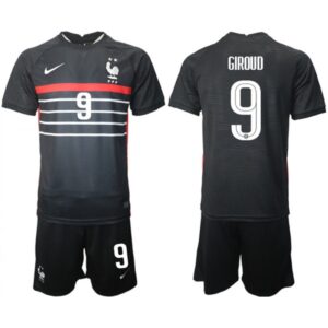 68616a34692e8_1 Men's France #9 Giroud Black Home Soccer Jersey Suit