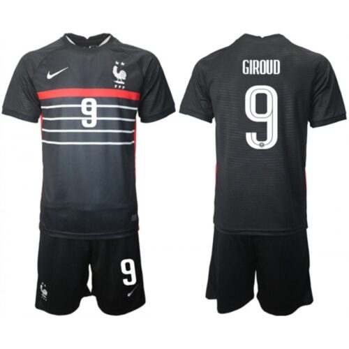 68616a36edc52_1 Men's France #9 Giroud Black 2022 FIFA World Cup Home Soccer Jersey Suit