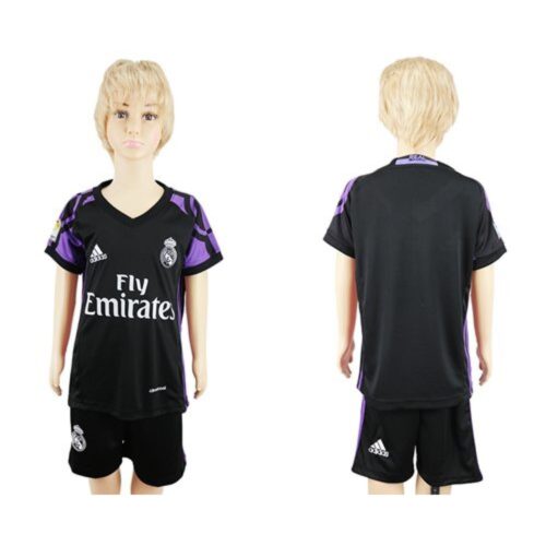 68616a6470c5f_1 Real Madrid Blank Black Kid Soccer Club Jersey