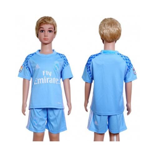 68616a672a78d_1 Real Madrid Blank Sky Blue Goalkeeper Kid Soccer Club Jersey