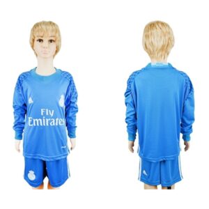68616a6f58d53_1 Real Madrid Blank Sky Blue Goalkeeper Long Sleeves Kid Soccer Club Jersey