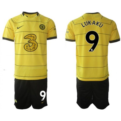 68616a7855709_1 Men's Chelsea #9 Tammy Abraham 2021/22 Yellow Away Soccer Jersey Suit