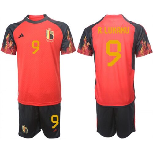 68616a83b0bda_1 Men's Belgium #9 R.Lukaku Red 2022 FIFA World Cup Home Soccer Jersey Suit