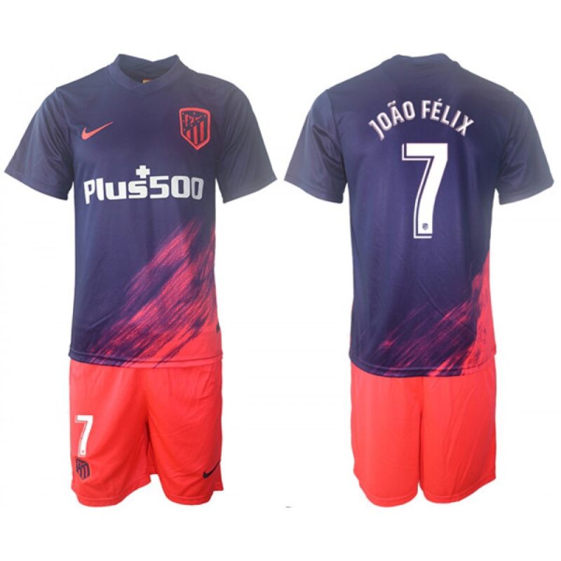 68616ab7e6de2_1 Men's Athletic De Madrid #7 Joao Felix Purple Away Soccer Jersey Suit