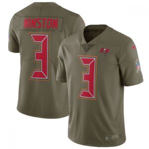68616adc35f8a_1 Youth Tampa Bay Buccaneers #3 Jameis Winston Olive Salute to Service Limited Stitched NFL Jersey