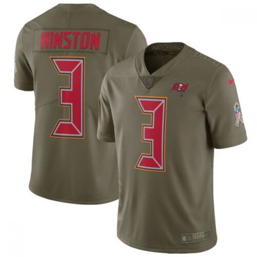 68616adc35f8a_1 Youth Tampa Bay Buccaneers #3 Jameis Winston Olive Salute to Service Limited Stitched NFL Jersey