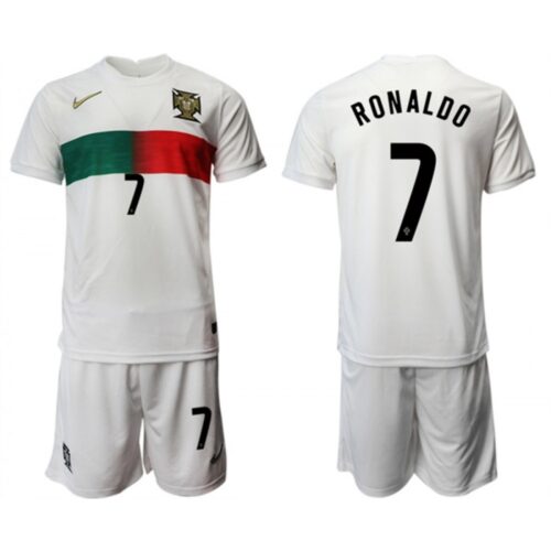 68616b1bbd1a4_1 Men's Portugal #7 Ronaldo White Away Soccer Jersey Suit