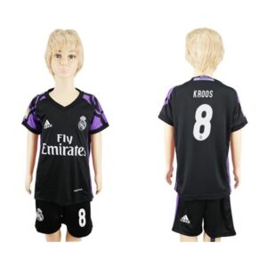 68616b28d4c9d_1 Real Madrid #8 Kroos Black Kid Soccer Club Jersey