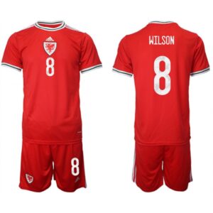 68616b399b6e6_1 Men's Wales #8 Wilson Red Home Soccer Jersey Suit