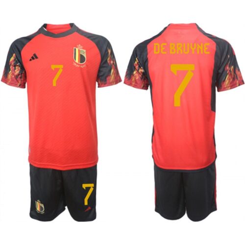 68616b605fb6d_1 Men's Belgium #7 De Bruyne Red 2022 FIFA World Cup Home Soccer Jersey Suit