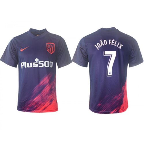 68616b6a9404f_1 Men's Athletic De Madrid #7 Joao Felix Purple Away Soccer Jersey