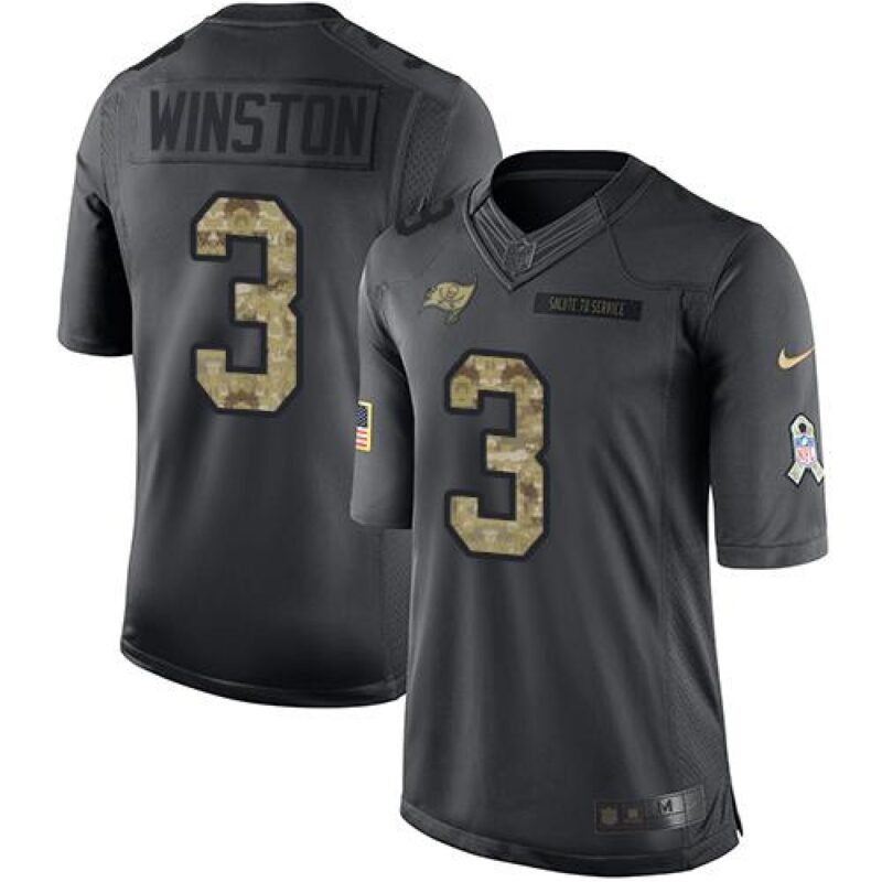 68616b6c931e7_1 Buccaneers #3 Jameis Winston Black Youth Stitched NFL Limited 2016 Salute to Service Jersey