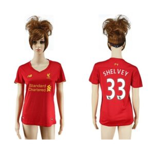 68616b7a8bfff_1 Women's Liverpool #33 Shelvey Red Home Soccer Club Jersey