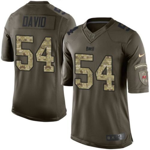 Buccaneers #54 Lavonte David Green Youth Stitched NFL Limited Salute to Service Jersey