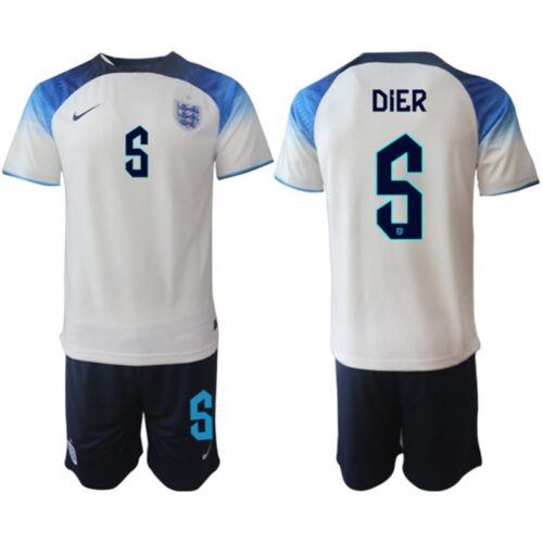 68616b9f0469f_1 Men's England #5 Dier White Home Soccer Jersey Suit