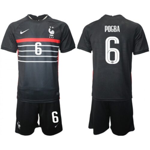 68616ba90e04b_1 Men's France #6 Pogba Black Home Soccer Jersey Suit