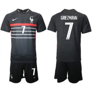 68616baff0e0c_1 Men's France #7 Girezmann Black Home Soccer Jersey Suit