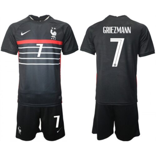 68616bb28cdee_1 Men's France #7 Girezmann Black 2022 FIFA World Cup Home Soccer Jersey Suit