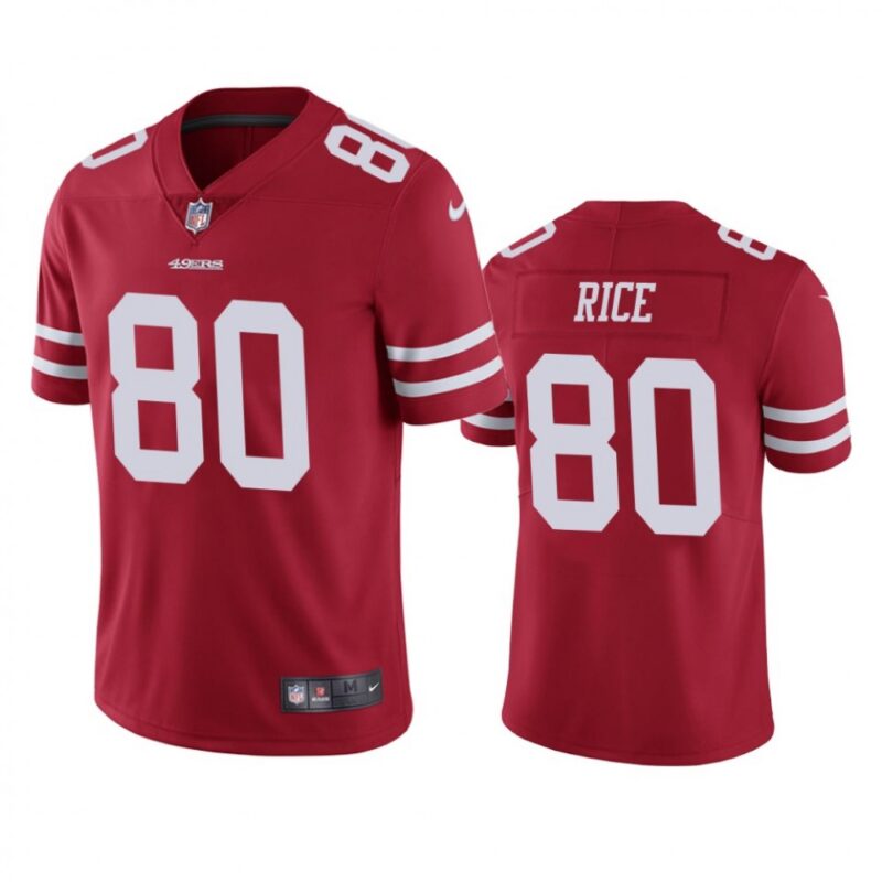 68616bbd55ac0_1 Youth NFL San Francisco 49ers #80 Jerry Rice Red Vapor Untouchable Limited Stitched Jersey