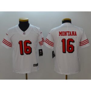 68616bf9be4cd_1 Youth NFL San Francisco 49ers #16 Joe Montana White Vapor Untouchable Limited Stitched Jersey