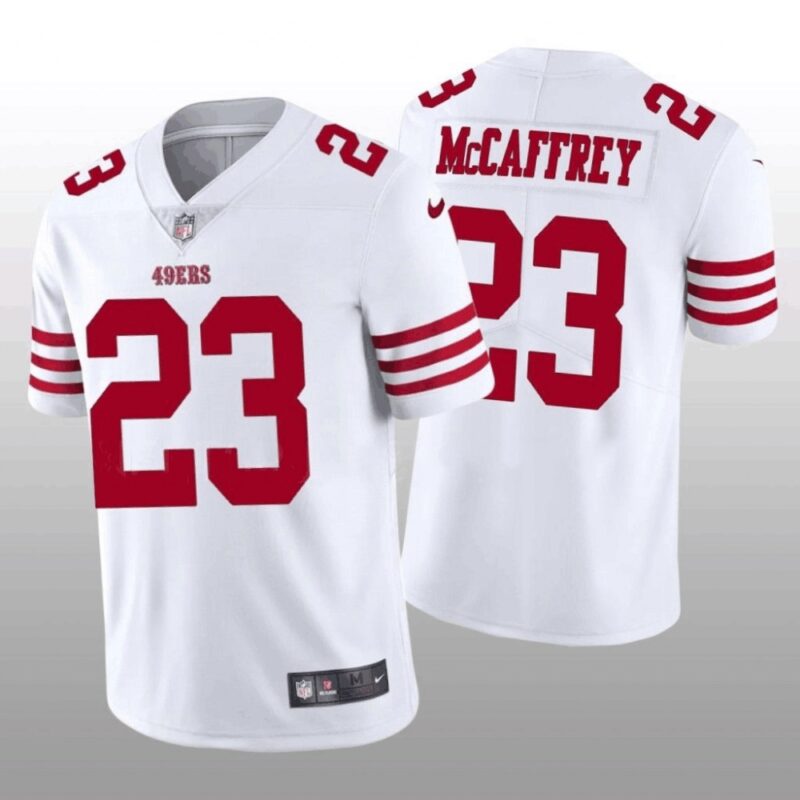 68616c01a59dd_1 Youth NFL San Francisco 49ers #23 Christian McCaffrey White Vapor Untouchable Limited Stitched Jersey