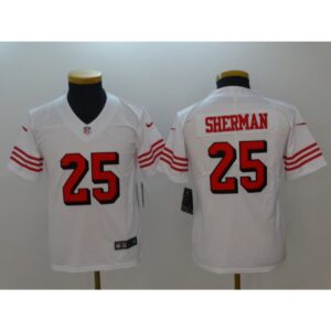 68616c041ce33_1 Youth NFL San Francisco 49ers #25 Richard Sherman White Vapor Untouchable Limited Stitched Jersey