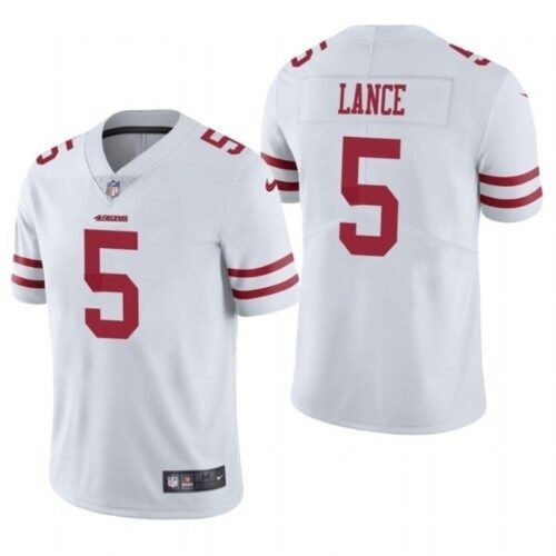 68616c12d9f78_1 Youth San Francisco 49ers #5 Trey Lance White Vapor Untouchable Limited Stitched Jersey