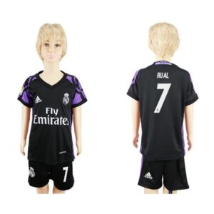 68616c156e388_1 Real Madrid #7 Rual Black Kid Soccer Club Jersey