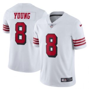 68616c1802500_1 Youth San Francisco 49ers #8 Steve Young White Vapor Untouchable Limited Stitched Jersey