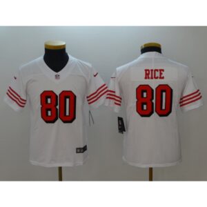 68616c1a82dbd_1 Youth NFL San Francisco 49ers #80 Jerry Rice White Vapor Untouchable Limited Stitched Jersey