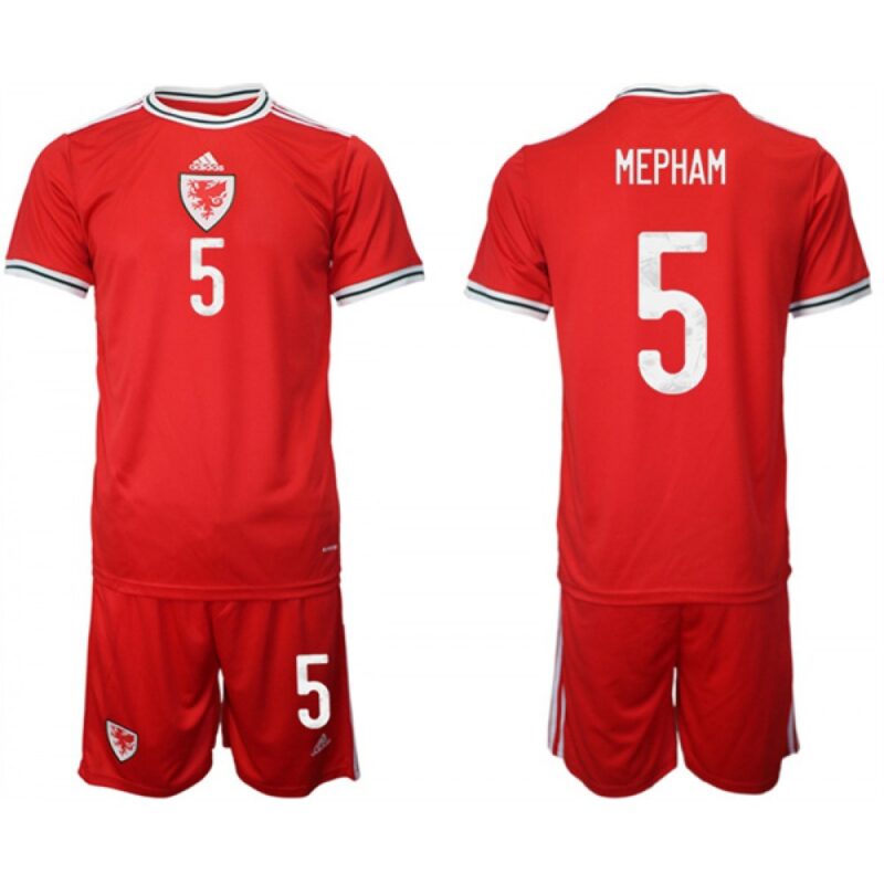 68616c1d83166_1 Men's Wales #5 Mepham Red Home Soccer Jersey Suit