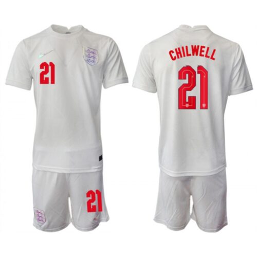 68616c7cee386_1 Men's England #21 Chilwell White Home Soccer Jersey Suit
