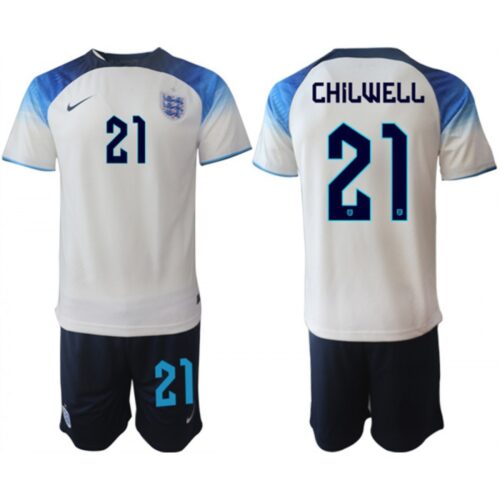 68616c7f8ce80_1 Men's England #21 Chilwell White Home Soccer Jersey Suit